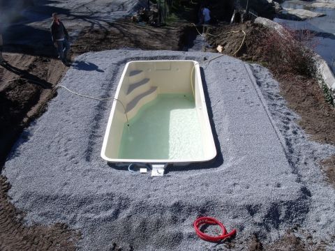 mise en eau de la piscine coque